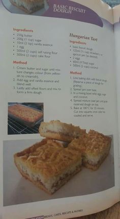 the recipe book is open to show instructions on how to bake and use it