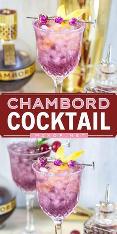 An alcoholic mixed drink with Chambord liqueur! With a wonderful black raspberry flavor, this Chambord cocktail recipe has sweet, refreshing, and fruity taste. Serve this fun party cocktail at your next get-together!