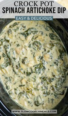 Creamy, cheesy, and packed with flavor, this Crockpot Spinach Artichoke Dip is the ultimate party appetizer! Easy to make and always a crowd-pleaser, it’s perfect for game days, holidays, or any gathering. Fresh Spinach Artichoke Dip, Crock Pot Spinach Artichoke Dip, Slow Cooker Spinach Artichoke Dip, Dip Recipes Crockpot, Easter Appetizer, Best Spinach Artichoke Dip, The Best Appetizers, Bread Crackers, Creamy Spinach Dip