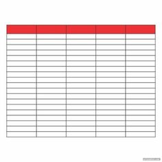 a red and white printable sign with the number of items in each column,