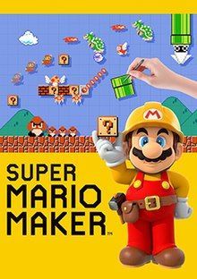 the super mario maker game is being played by someone's hand and pointing to it