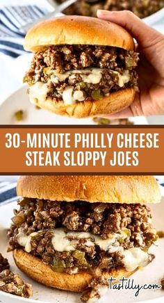 the ultimate 30 minute philly cheese steak sloppy joes