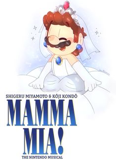 the poster for mamma mia's musical show, which features an image of a woman