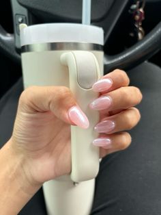 #nails #nailinspo #pinknails #chromenails #summernails Nails That Grow Out Well, Pink Acrylic Nails Chrome, Nail Inpos Ideas Short, Clean Pink Nails, Nails With Pink Dress, Nail Inspo Almond Pink, Pink Dress Nails, Plain Cute Nails, Light Pink And White Nails