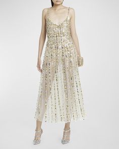 Grammys After Party, Schiaparelli Dress, After Party Dress, Outfit Ideas For Church, Gold Outfit, Gold Sequin Dress, Edgy Chic, After Party, Vintage Glamour