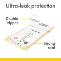 an image of a medical device labeled in the words, ultra - leak protection double zipper strong seal