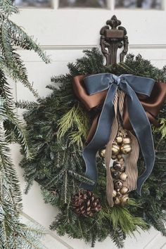 Christmas ornaments, xmas decor, Balls christmas gifts new year gift tree decor blue navy decor West Elm Christmas Decor, Christmas Inspo 2023, Grandpa Chic Christmas, Moody Christmas Wreath, Green Black Brown Christmas Decor, Moody Holiday Decor, Large Outdoor Wreath On House, Pottery Barn Christmas Decor Inspiration, Black And Brown Christmas Decor