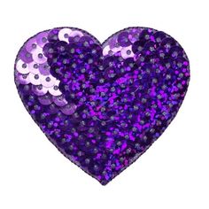 a purple heart shaped object with lots of small dots on the top and bottom half