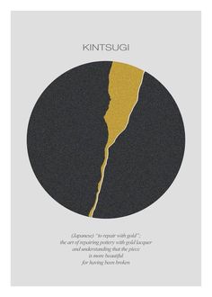 a circular poster with the words knittsuugi written in yellow and black on it