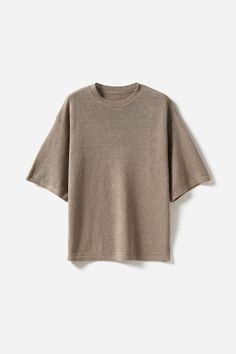 Fibflx Women's Crewneck Short Sleeve Linen T Shirt Linen Tshirt, Linen T Shirt, Linen Shorts Women, Linen Tshirts, Espresso Brown, Linen Short, Comfort Style, Knit Shirt, Linen Women