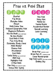 a facebook page with the words free vs paid sites and other things to do on it