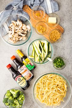 the ingredients for this dish include broccoli, mushrooms, and zucchini