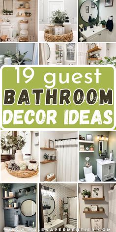 guest bathroom ideas Decor For A Bathroom, 2nd Bathroom Decor Ideas, Decor For White Bathroom, Main Bathroom Decor Ideas, Bathrooms With Plants Ideas, Decorating Guest Bathroom, How To Decorate A Bathroom Shelf, Guest Bathroom Vanity Ideas, Guest Bathroom Countertop