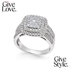 in stock Macy's Luxury White Gold Rings, Macy's Silver Diamond Cut Ring, Macy's Silver Diamond Cut Diamond Ring, Luxury White Gold Rings From Macy's, Macy's Sterling Silver Wedding Diamond Ring, Macy's Sterling Silver Diamond Ring For Wedding, Macy's Jewelry With Pave Setting For Wedding, Macy's Fine Jewelry Diamond Cut Ring, Macy's Diamond Cut Wedding Ring