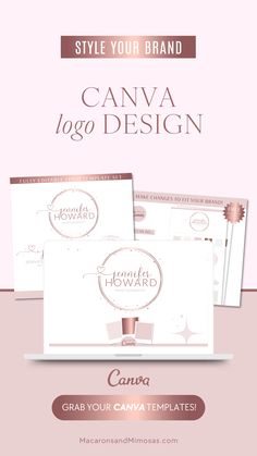 an advertisement for a brand called canva logo design