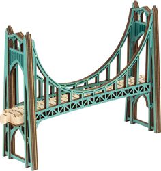 St. Johns Bridge Name Train, Bridge Model, Wooden Train Set, Train Sets, Bridge Design, Wooden Train, Suspension Bridge, St Johns, Train Layouts