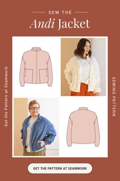 the sewing pattern shows how to sew this jacket