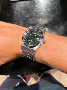 #tissot #tissotprx Tissot Prx Mens Watch, Tissot Prx Black, Tissot Prx Green, Tissot Prx Powermatic 80, Tissot Mens Watch, Gq Mens Style, Typing Jobs, Mo Money, Tissot Watches