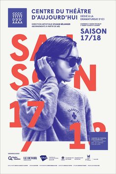 a poster for the festival with a woman wearing sunglasses and holding her hair in one hand