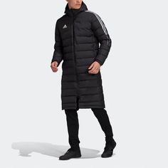 adidas Tiro21L Down Football Hood Warm Down Jacket Men's Black GM5245 - KICKS CREW Warm Down, Stylish Sneakers, Adidas Men, Stay Warm, Down Jacket, Perfect Pair, Your Perfect, Mens Jackets, Football