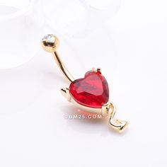 Add a touch of devilish glamour to your outfit with our Golden Devilish Sparkle Heart Belly Button Ring. Featuring a stunning golden heart design, this belly button ring will add a playful and edgy twist to your style. Perfect for making a bold statement, it's the perfect accessory for any fashion-forward individual. View All Colors/Styles Material: 316L Stainless Steel Size: 14 GA (1.6mm), 3/8" (10mm) Length: 1 inch (26mm) Width: 0.5 inch (12mm) Suitable for Navel Piercings It is always recomme Golden Heart, Navel Piercing, Belly Button Ring, Button Ring, Plate Size, Belly Button, Heart Design, Belly Button Rings, Piercings