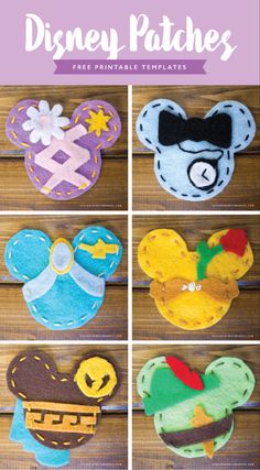 mickey mouse, donald duck and other disney characters made out of felt