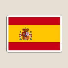 the flag of spain is shown on a sticker that says, i love you