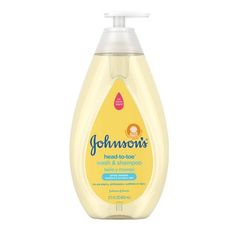 a bottle of johnson's top - to - toe liquid on a white background