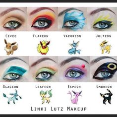 Pokemon makeup....the nerd in me just had to pin it! Pokemon Makeup, Steven Universe Cosplay, Maquillage Yeux Cut Crease, Pokemon Costumes, Pokemon Halloween, Easy Cosplay, Anime Makeup, Make Up Inspiration