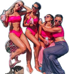 Hot Pink bikinis all from Amazon!! Perfect bachelorette idea!  #bikini #pink #amazon #summer #bachelorette #party #ideas #amazonfashion Floral Pencil Dress, Skirt Trends, Great Lengths, Beach Hat, Girls Wear, Simple Life, Amazon Finds, Amazon Fashion, How To Do Nails