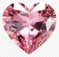 a pink heart shaped diamond on a white background