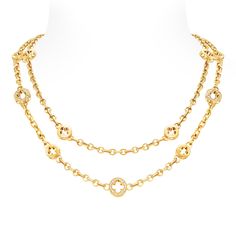 LOUIS VUITTON® - Empreinte Transformable Sautoir, Yellow Gold And Diamonds - Gold Bougie Closet, Louis Vuitton Necklace, Feminine Necklace, The Bling Ring, Double Necklace, Louis Vuitton Empreinte, Louis Vuitton Jewelry, Jewelry Care Instructions, Airport Fashion