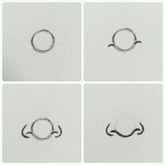 four different images of the same object in black and white, each with a circle drawn on it