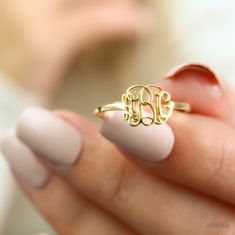 Personalized Initial Ring,Dainty Monogram Ring,Custom Letter Ring,Gold Name Ring,Personalized Jewelry ❤️Finish:14K SOLID GOLD, Sterling Silver,14K Gold,Rose Gold  ► HOW TO ORDER; Please select your preffered material and initials from the menu while adding to card. ❤️Nickel Free ❤️Tarnish Resistant ❤️High Quality Materials T U R N ∙ A R O U N D ∙ T I M E * All items are custom made to order. Our turn around time is about 4 -6 business days. This can change during peak seasons. Please check our home page for the most current times.  ❤️Please contact me for further questions and custom design jewelry. Thank you for shopping with me!! Monogram Open Ring Jewelry, Dainty Engraved Initials Promise Ring, Dainty Engraved Ring With Initials For Promise, Open Ring With Monogram, Gold Monogram Initial Ring As Gift, Gold Monogram Initial Ring For Gift, Dainty Initial Ring With Initials For Gift, Dainty Initials Ring Gift, Dainty Initial Ring With Initials As Gift