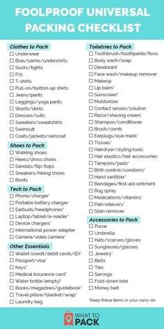 the ultimate tool for universal packing checklist is shown in blue and white with text overlay