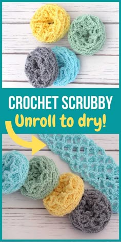 crochet scrubby is an easy and fun project to do with yarn