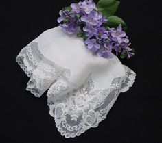 "White sheer linen and lots of lace- a vintage hanky for the bride, a gift or to collect. This one is 12 1/2\" and in mint condition- Beautiful! Thanks for visiting... I combine shipping and am happy to provide a shipping quote to international shoppers." Lace Handkerchiefs With Lace Trim For Wedding, Vintage Lace With Lace Trim For Ceremony, Elegant Lace Handkerchiefs With Lace Trim, Lace Wedding Handkerchiefs With Lace Trim, Elegant Wedding Handkerchief With Lace Work, Elegant Lace Wedding Handkerchief, Elegant Lace Work Handkerchief For Wedding, Elegant Lace Work Wedding Handkerchief, Vintage Lace Trim Handkerchiefs For Wedding