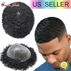 ad eBay - Hair Units for Black Men Afro Kinky Curly Toupee Human Hairpiece Afr Wave System - Buy Now, click the link (eBay) Black Men Afro, Men Afro, Hair Unit, Afro Curls, Hair Replacement Systems, Indian Human Hair, Skin Hair, Hair Replacement, Styling Products