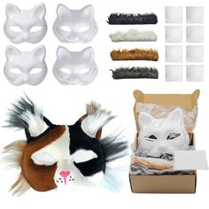 PRICES MAY VARY. 🎨 Customized Exclusive Therian Mask: Our blank cat masks are your blank canvas for pure creativity! Use paint, felt tips, or crayons to create a mask that’s uniquely you. Whether you’re aiming for mystical, magical, or just plain marvelous, let your imagination run wild and show off your one-of-a-kind style! 🎉 Perfect for Any Party: Measuring approximately 7.5 x 6.5 x 3.05 inches, our masks fit most adults and kids. With realistic eyes and wild hair, these masks are perfect fo Raccoon Craft, Cat Therian, Therian Masks, Cat Masks, Jungle Animals Party, Realistic Eyes, Therian Mask, Unique Masks, Animal Mask