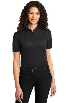 Shop Port Authority L525 in Black & get instant bulk discounts. This is 100% Polyester Women Polo Shirt | Ships Fast | Award-Winning Customer Service. Long Sleeves Polo, Port Authority, Black Polo, Pique Polo Shirt, Polo Shirt Women, Long Sleeve Polo, Short Sleeve Polo, Sports Shirts, Black Shirt