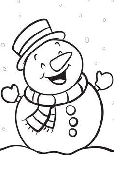 a snowman with a hat and scarf in the snow