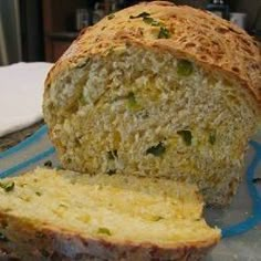 a loaf of bread sitting on top of a table