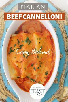 Cannelloni with Ground Beef and Béchamel - A Festive Dish Cannelloni Recipes Italian, Beef Cannelloni Recipes, Baked Cannelloni, Beef Cannelloni, Celtic Food, Bechamel Recipe, Cannelloni Recipe, Baked Manicotti