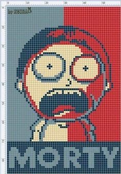 an image of a cartoon character made out of pixels