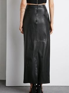 This Trend4us Elegant High-Waist Faux Leather Maxi Skirt is a must-have for any fashion-forward individual. Made with high-quality faux leather, this skirt exudes style and sophistication. The high-waist design creates a flattering silhouette, while the maxi length adds elegance to any outfit. Perfect for any occasion, this skirt is a versatile addition to your wardrobe. Specification: Material: Spandex (Inner layer) Material: Faux Leather (Outer layer) Style: Vintage Elasticity: Medium Stretch Origin: Mainland China Season: Spring, Summer, Autumn Fabric Type: Leather Waistline: Empire Pattern Type: Solid Fit Type: Slim Fit Silhouette: Pencil Dresses Length: Ankle-Length Age: Middle Age Model Number: S1269 Gender: Women Release Date: Spring 2024 Size: XS, S, M, L, XL, XXL, 3XL, 4XL Color: High Waist Leather Skirt For Work, Chic Faux Leather Pencil Skirt For Formal Occasions, Leather Long Skirt For Fall, Chic Black Leather Pencil Skirt, Fall Formal Leather Pencil Skirt, Leather Midi Skirt For Party, Leather Lined Skirt For Night Out, Elegant Faux Leather Skirt For Going Out, Elegant Leather Skirt For Going Out