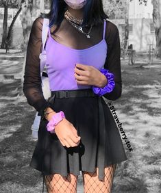 Lavender Outfit Aesthetic, Purple Egirl Outfit, Purple Egirl, Cute Alternative Outfits, Purple Goth Aesthetic Outfit, Dark Purple Outfit Aesthetic