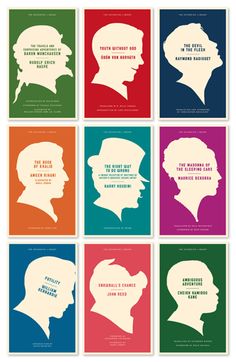 the silhouettes of presidents in different colors