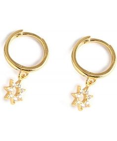 Solid 925 Sterling Silver with 14K Gold Plated or White Gold Plated, Hypoallergenic for Sensitive Ear, Nickel Free and Lead Free. AAAAA Cubic Zirconia, Shiny & Sparkly. Unique Huggie Small Hoop Earrings with Charm Lovely Cubic Zirconia Hollow out Star, Sleeper Hoop Inner Diameter: 8.5mm, Earrings Height: 20mm. Lightweight: 1.2g. These charm sleeper hoops are studded with high quality rhinestones. It is the ideal gift for Best friend, Bridal, Mother, Sister, Aunt, Daughter, yoursel... Adjustable Hoop Earrings With Star Charm, Nickel Free Jewelry, Dangle Hoop Earrings, Bff Gifts, Black Gift, Hoop Earrings Small, Online Earrings, Sterling Silver Bead, Jewelry Pouch