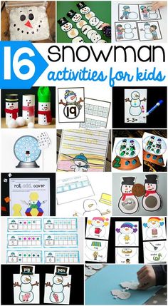 snowman activities for kids that are fun and easy to do with the winter theme