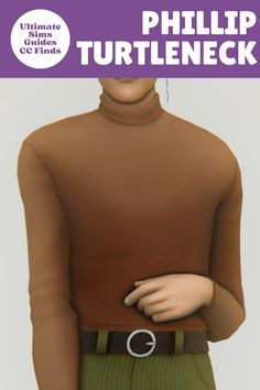 an animated image of a person wearing a turtle neck shirt